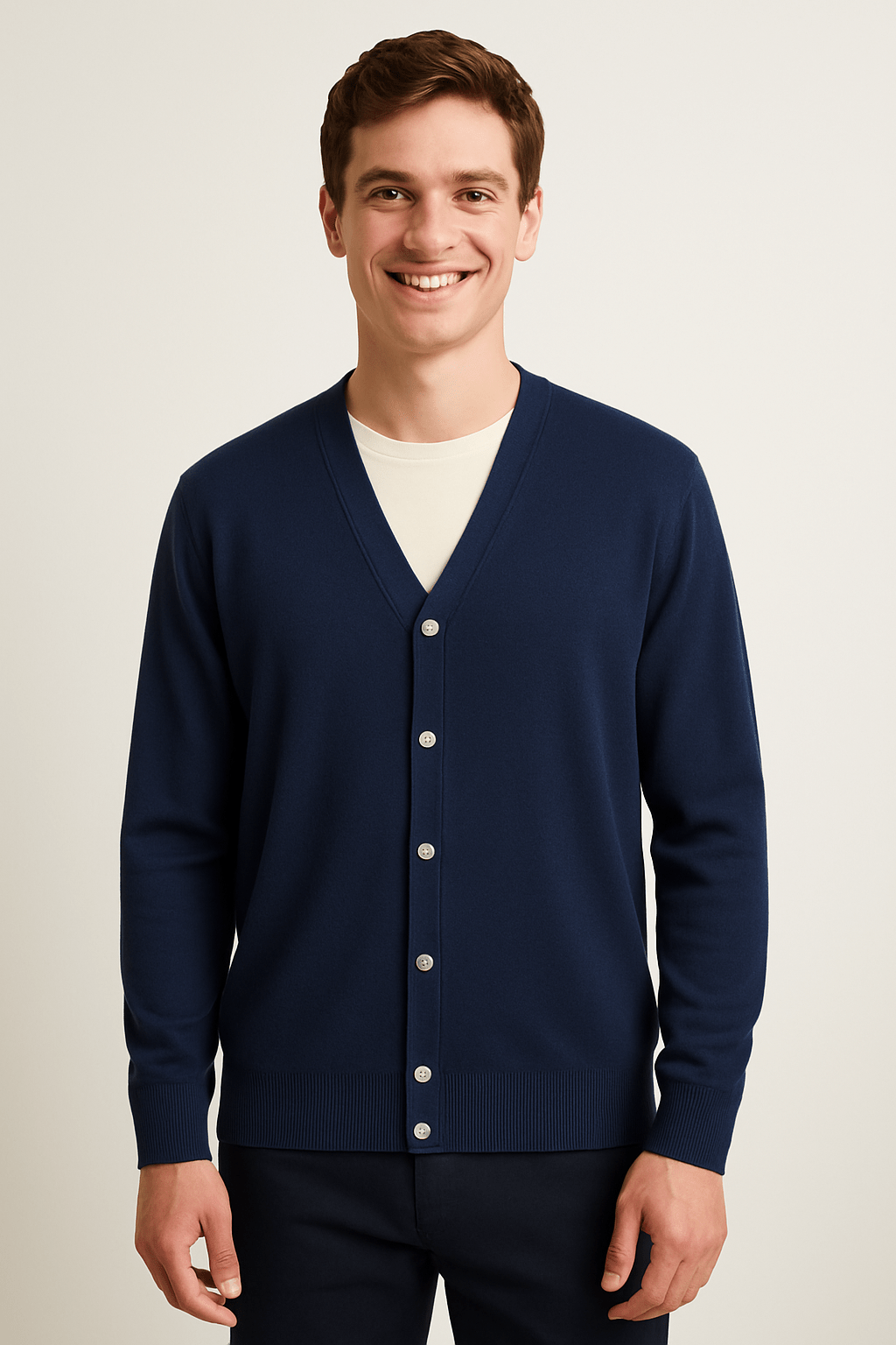 Strickjacke mit V-Ausschnitt