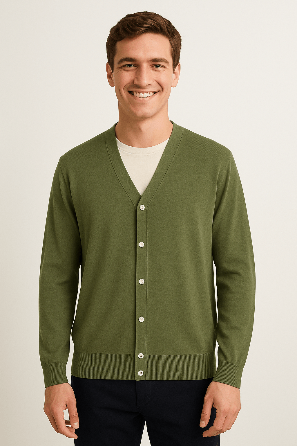 Strickjacke mit V-Ausschnitt