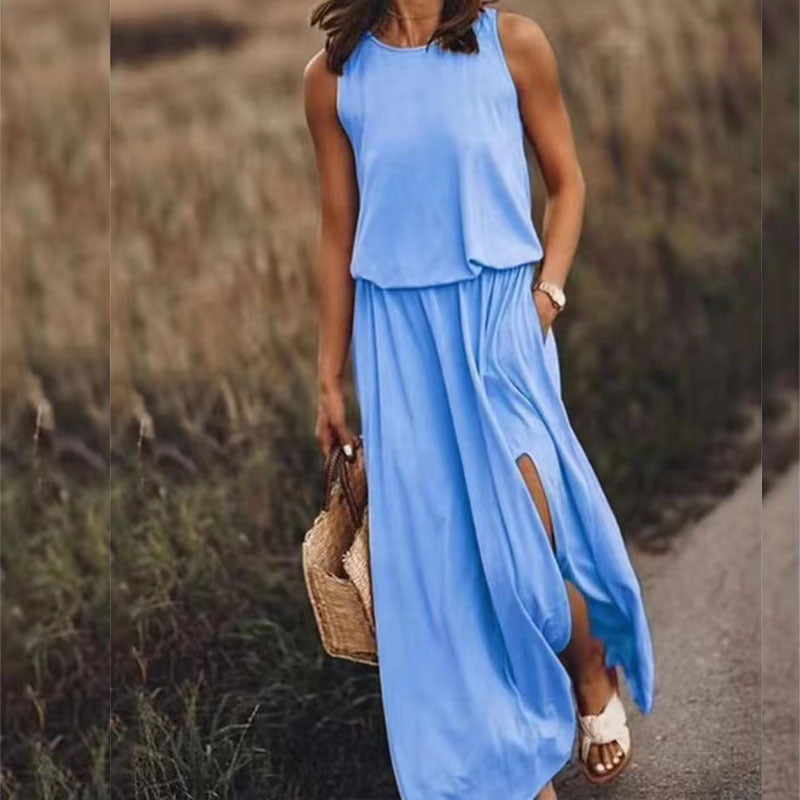 Ärmelloses Maxikleid