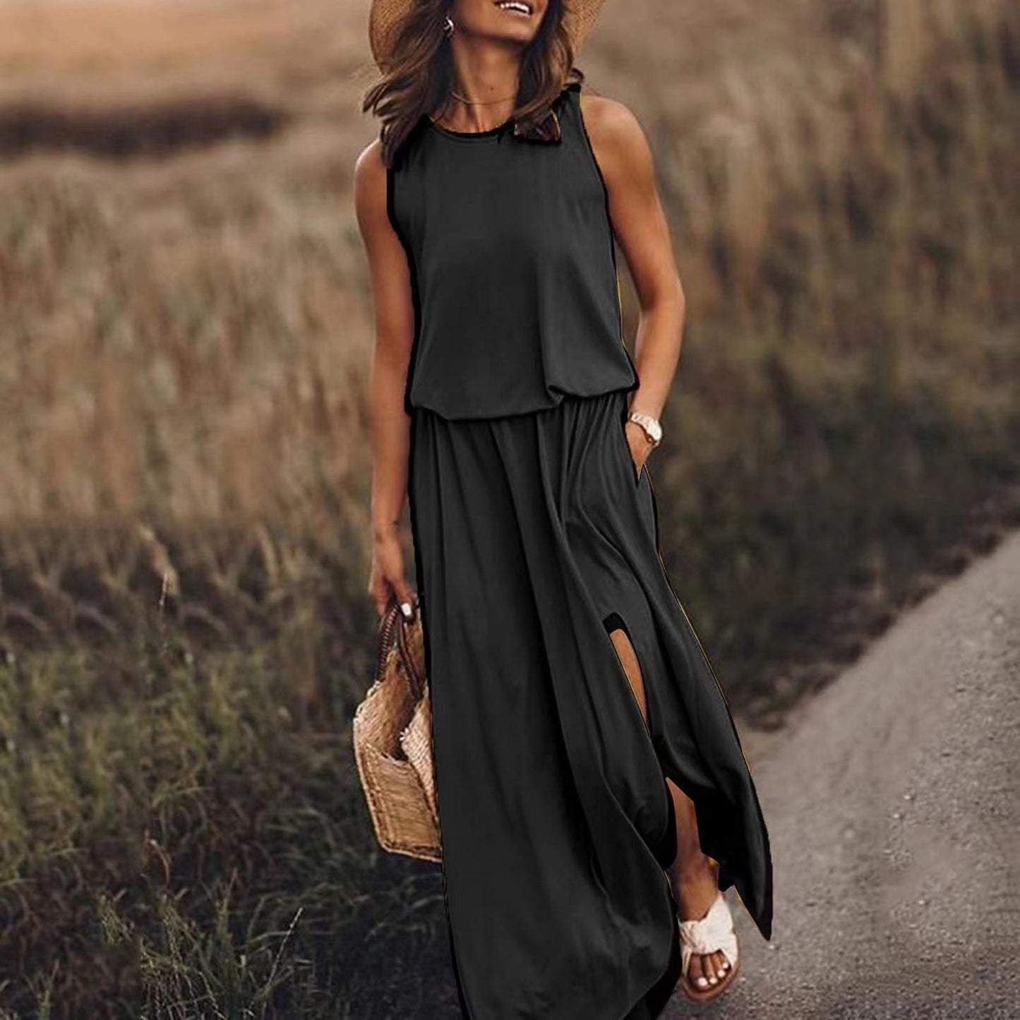Ärmelloses Maxikleid