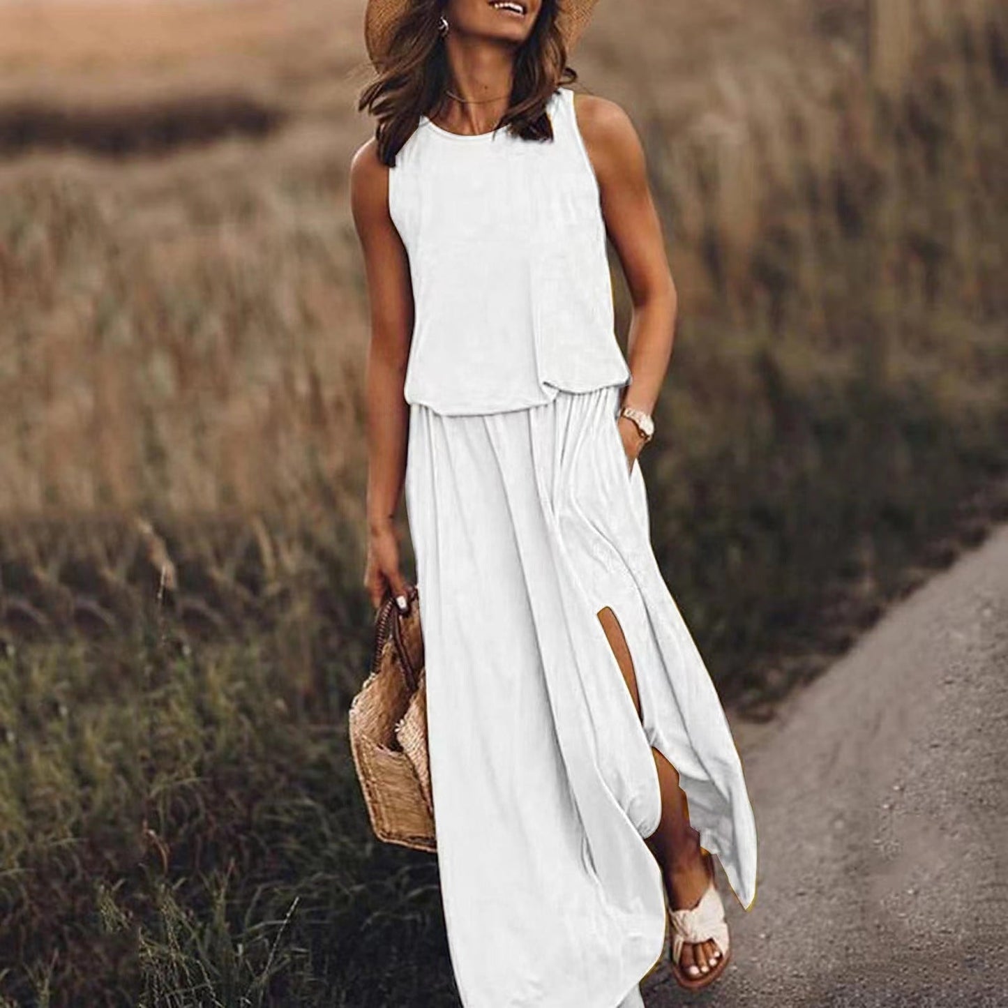 Ärmelloses Maxikleid