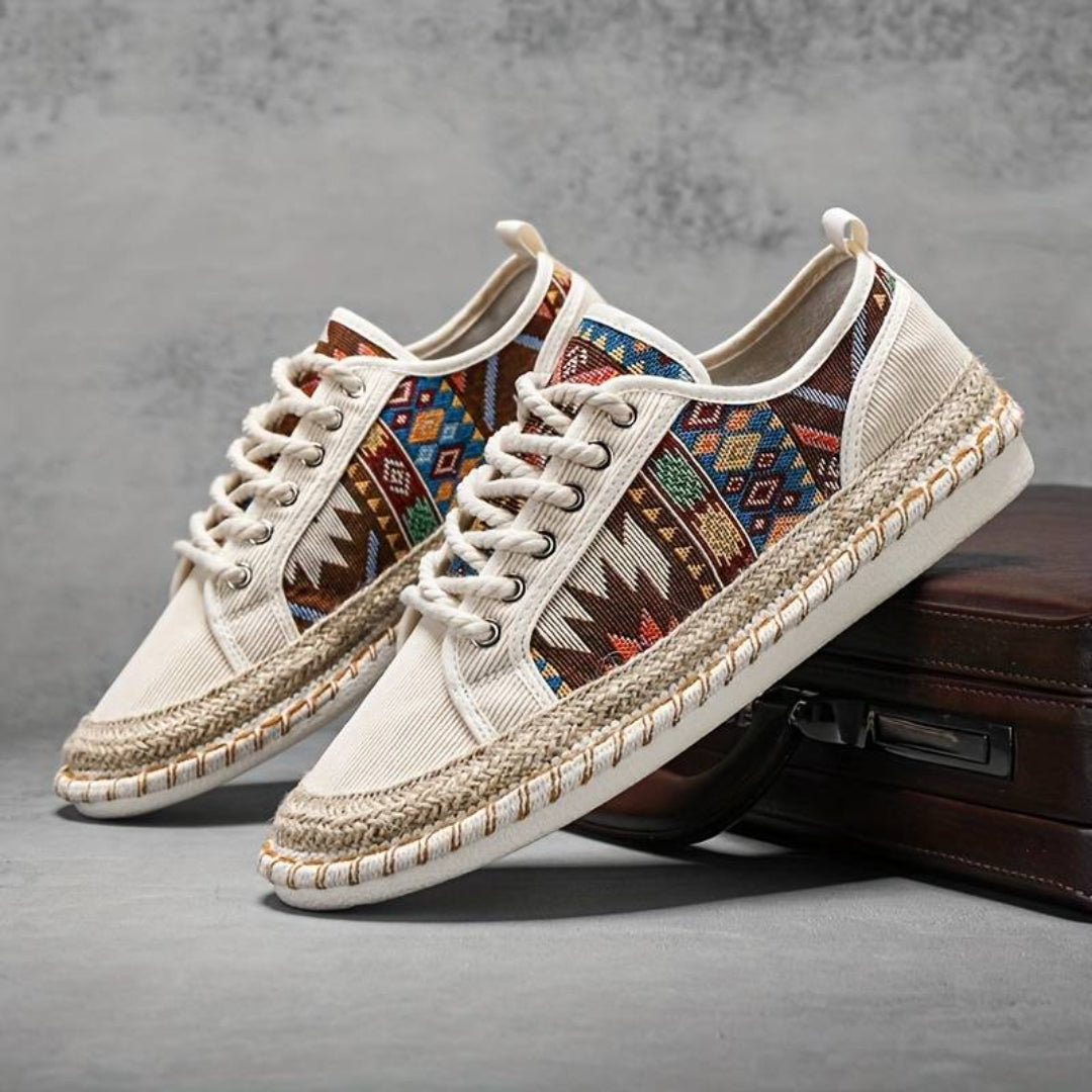 Atmungsaktive Sneaker Damen mit Jute-Mittelsohle