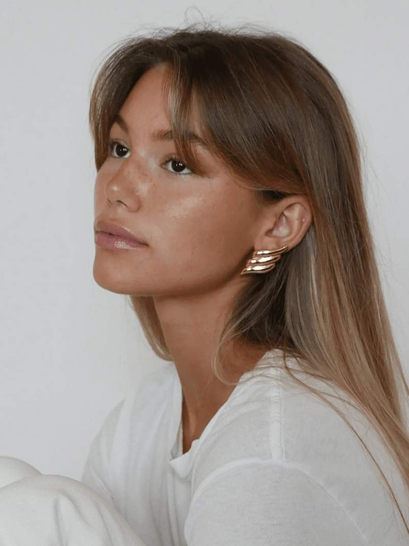 Eve | Luxuriöse 14K ene Engelsflügel-Ohrringe für Damen