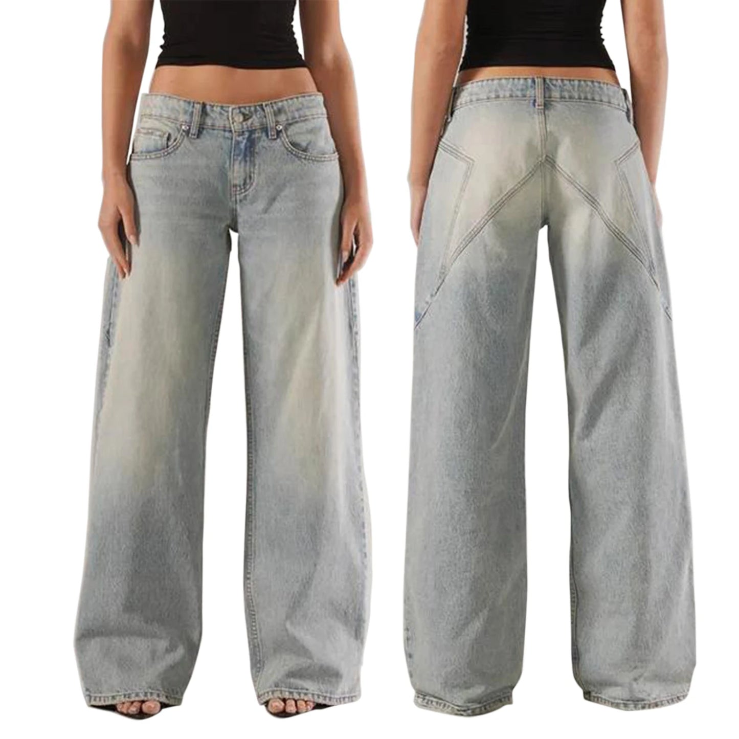 Baggy Denim Jeans für Damen