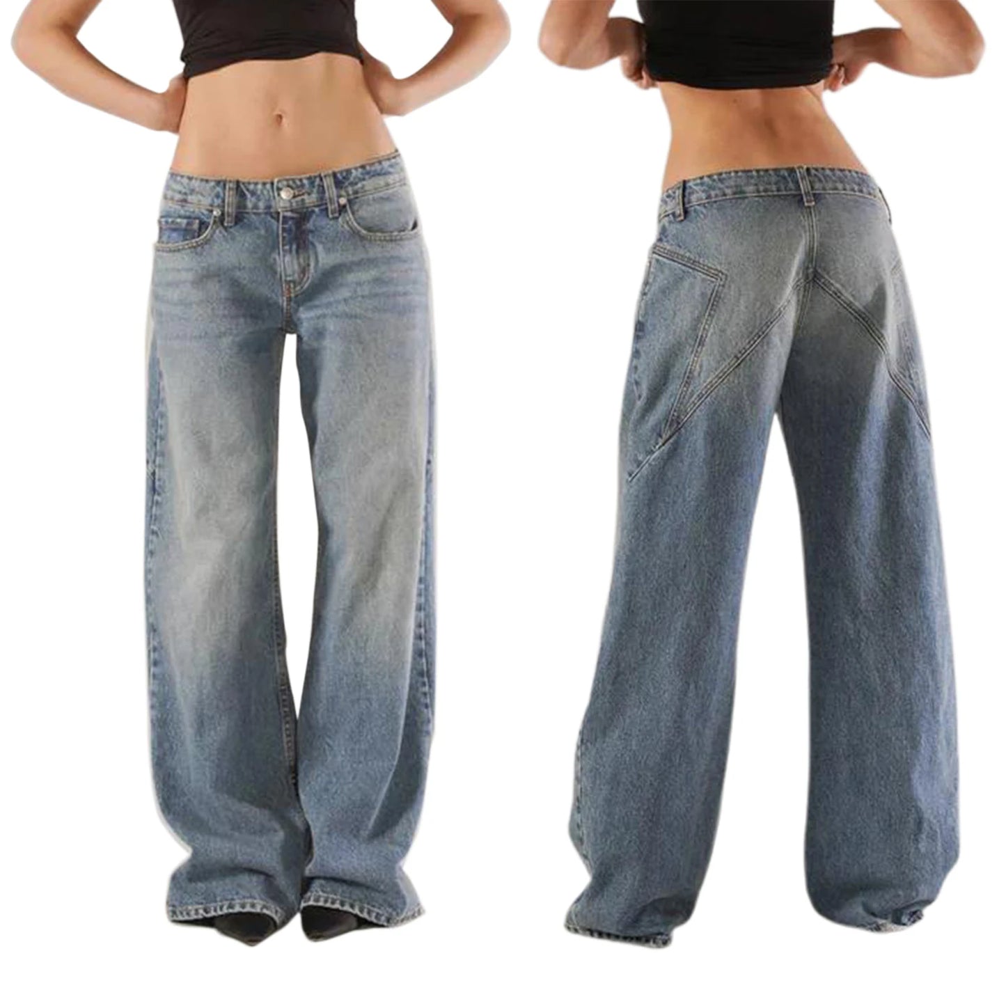 Baggy Denim Jeans für Damen