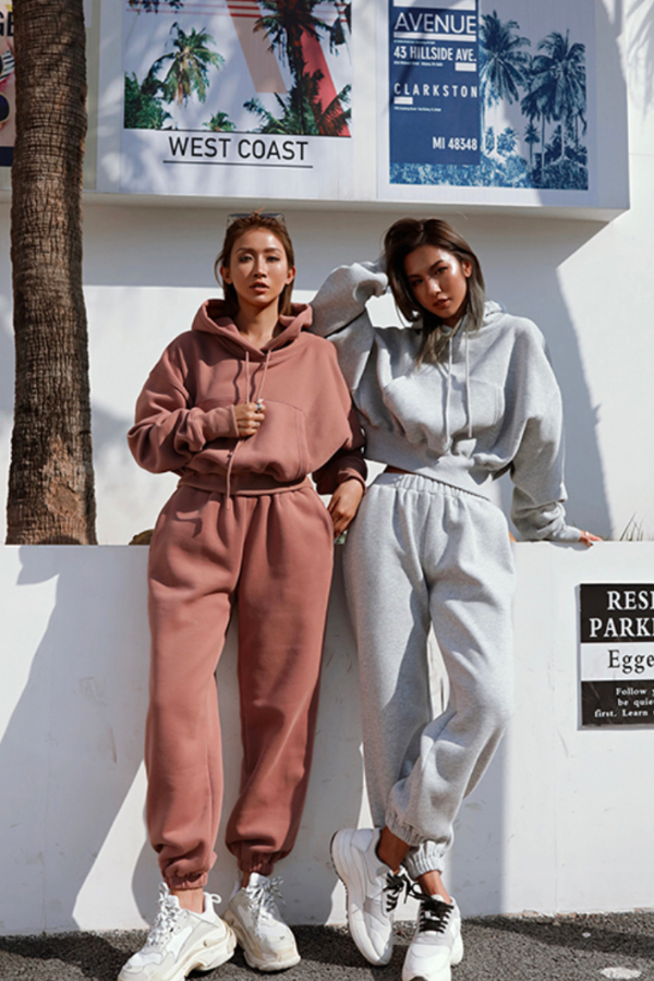 Baumwoll-Jogginganzug für Damen im Vintage-Look