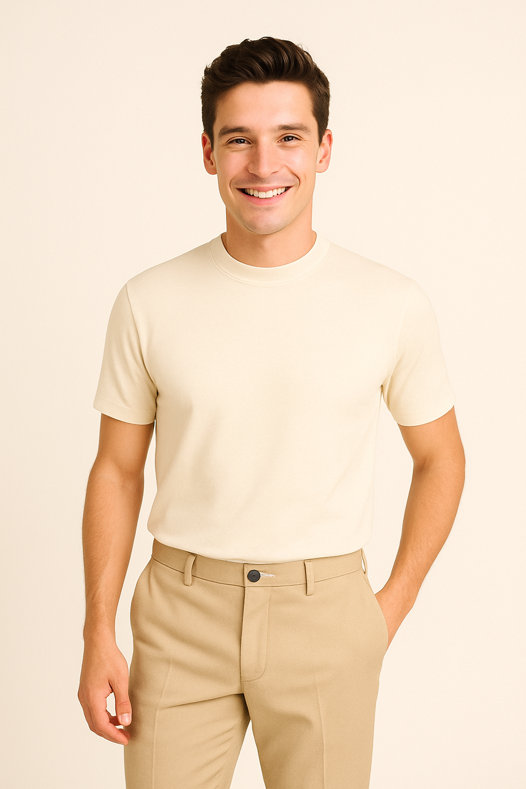 Beige Crewneck Shirt