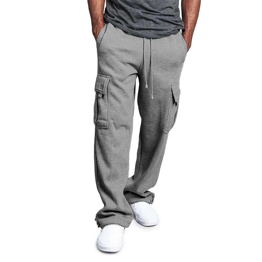 Bequeme Herren Jogginghose mit Geradem Schnitt und Kordelzug