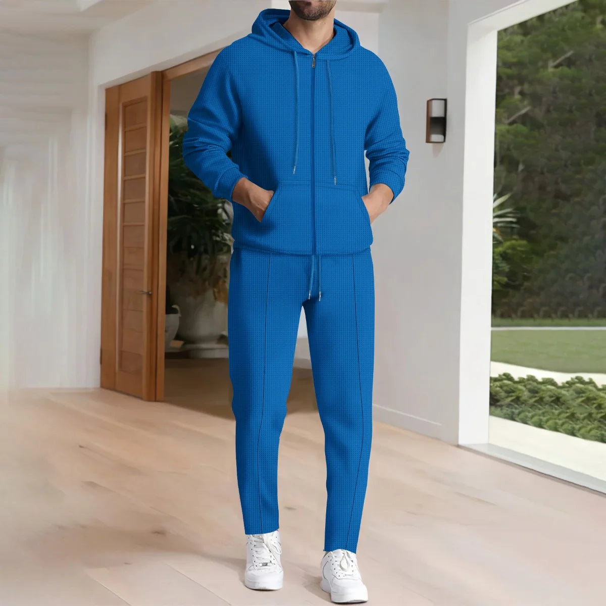 Bequemer Herren Freizeitanzug mit Kapuze
