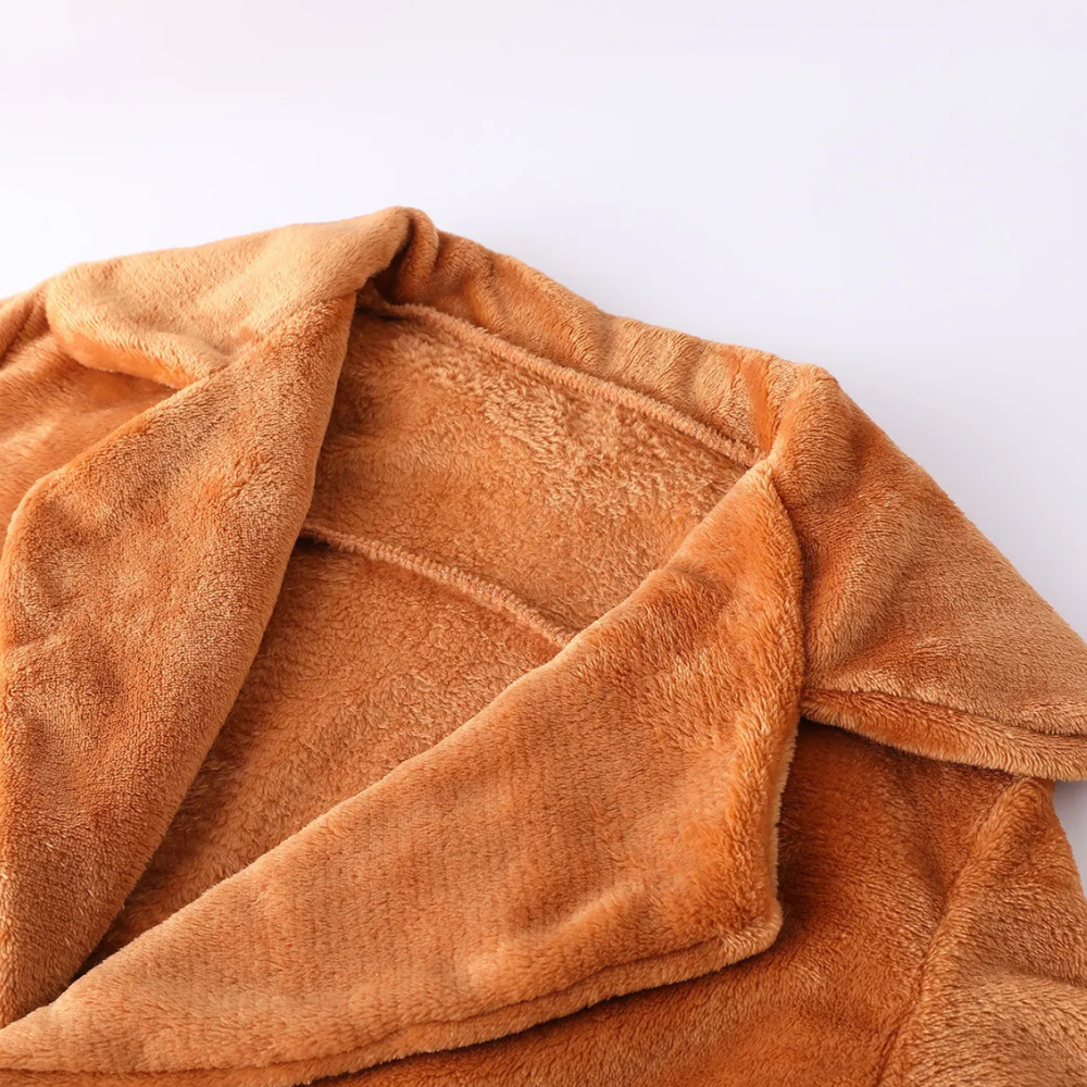 Bequemer Plüsch-Wintermantel für Damen