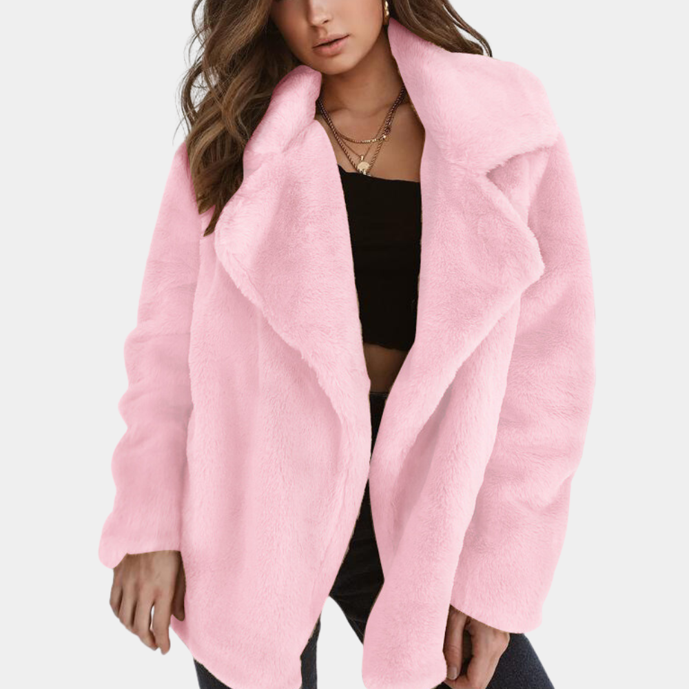 Bequemer Plüsch-Wintermantel für Damen