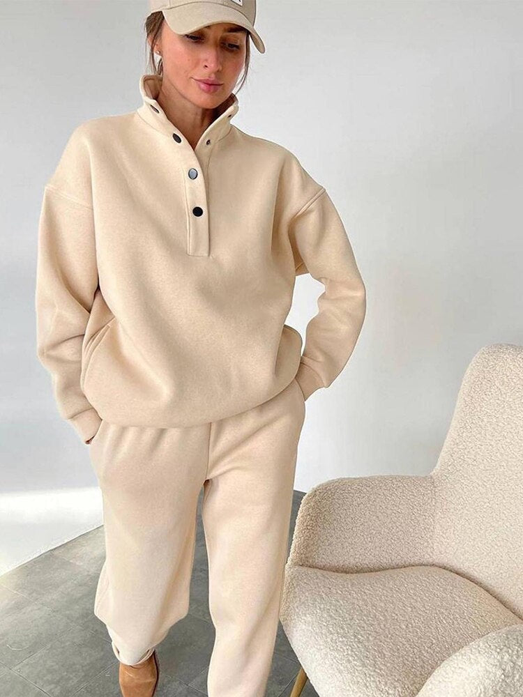 Bequemes Oversized Fleece-Joggingset für Damen
