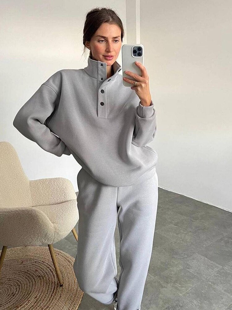 Bequemes Oversized Fleece-Joggingset für Damen