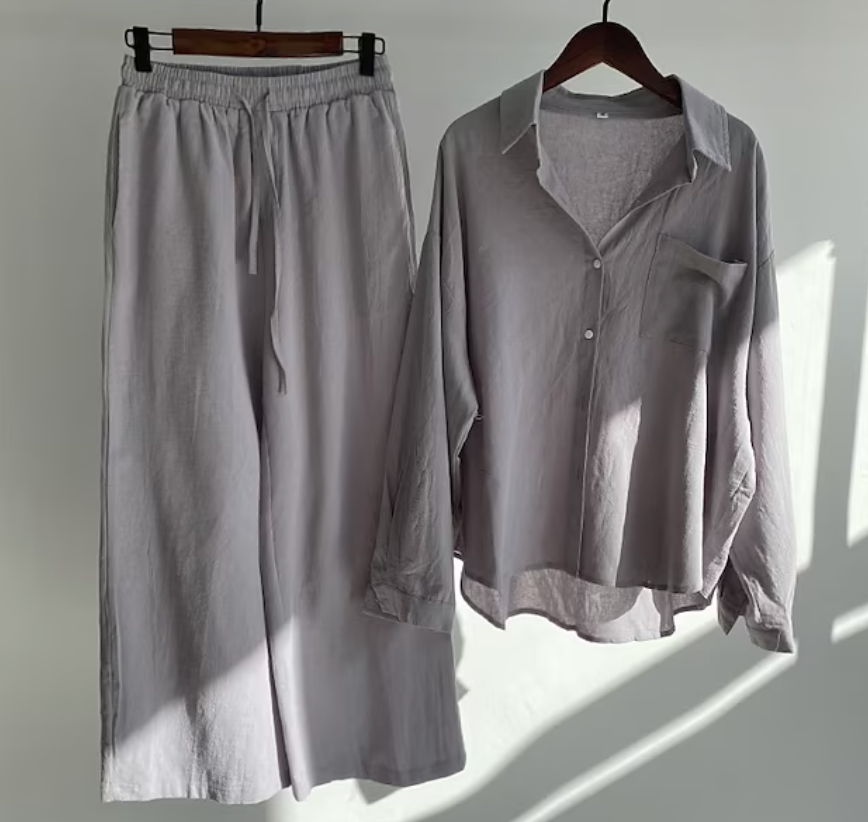 Variant image for Genever | Damen Loungewear Set aus Leinen für entspannte Tage-33