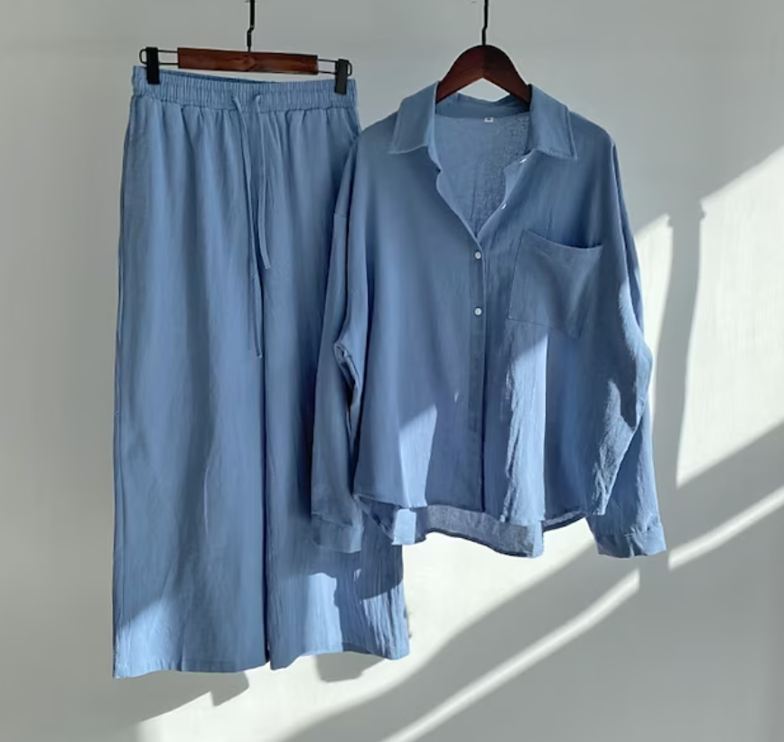 Variant image for Genever | Damen Loungewear Set aus Leinen für entspannte Tage-32