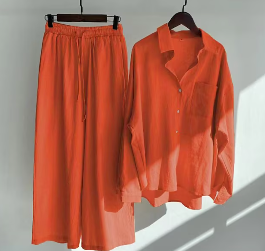 Variant image for Genever | Damen Loungewear Set aus Leinen für entspannte Tage-1