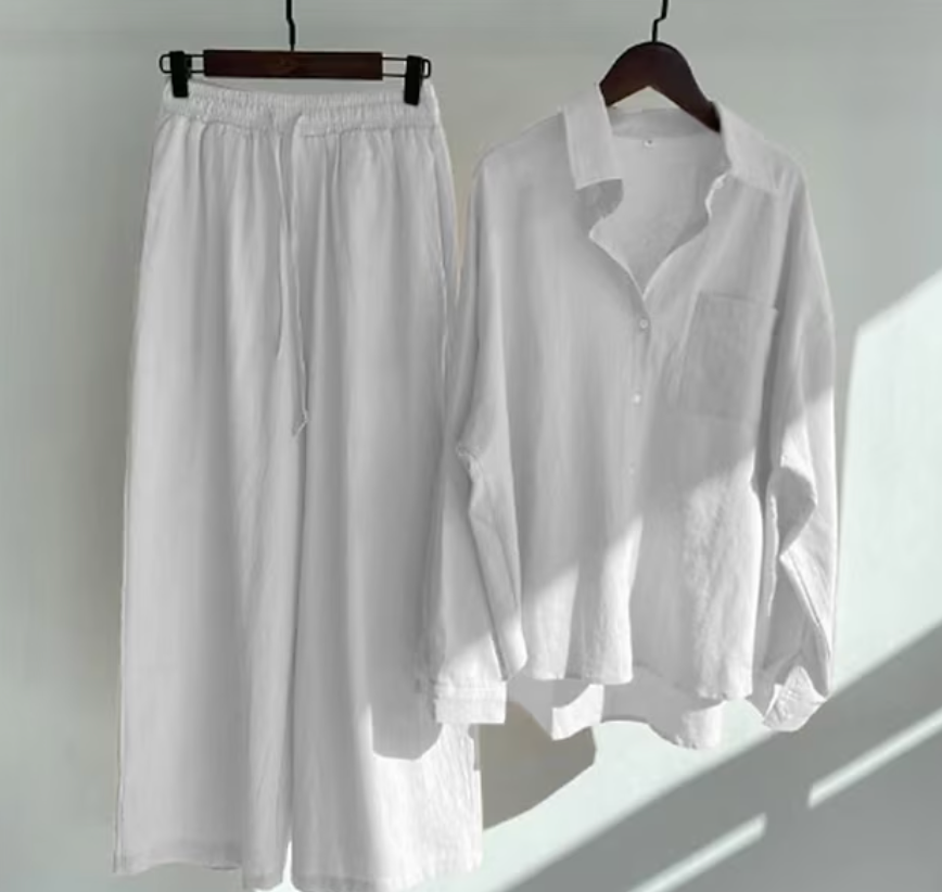 Variant image for Genever | Damen Loungewear Set aus Leinen für entspannte Tage-57