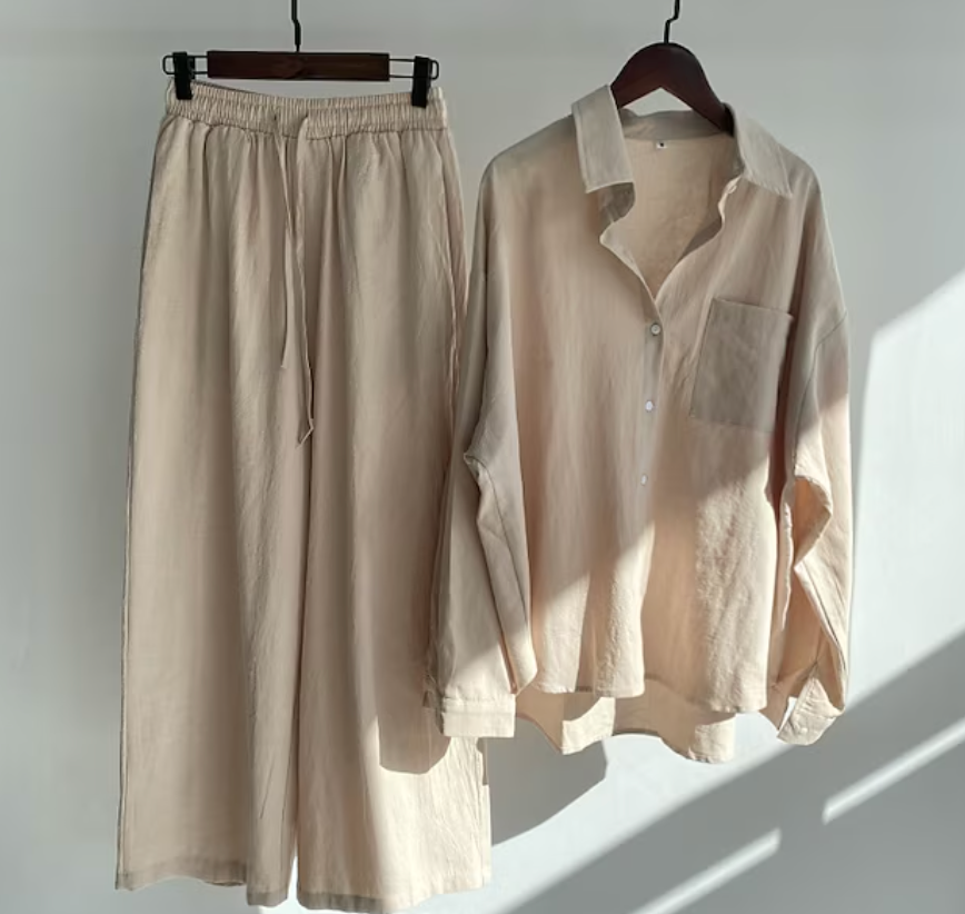 Variant image for Genever | Damen Loungewear Set aus Leinen für entspannte Tage-17