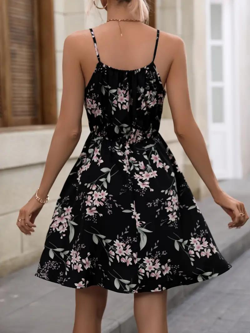 Beatrix | Elegantes Blumenkleid für Damen aus Baumwolle