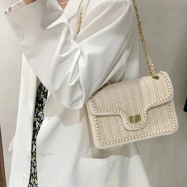 Boho Tote Bag mit Perlendetails