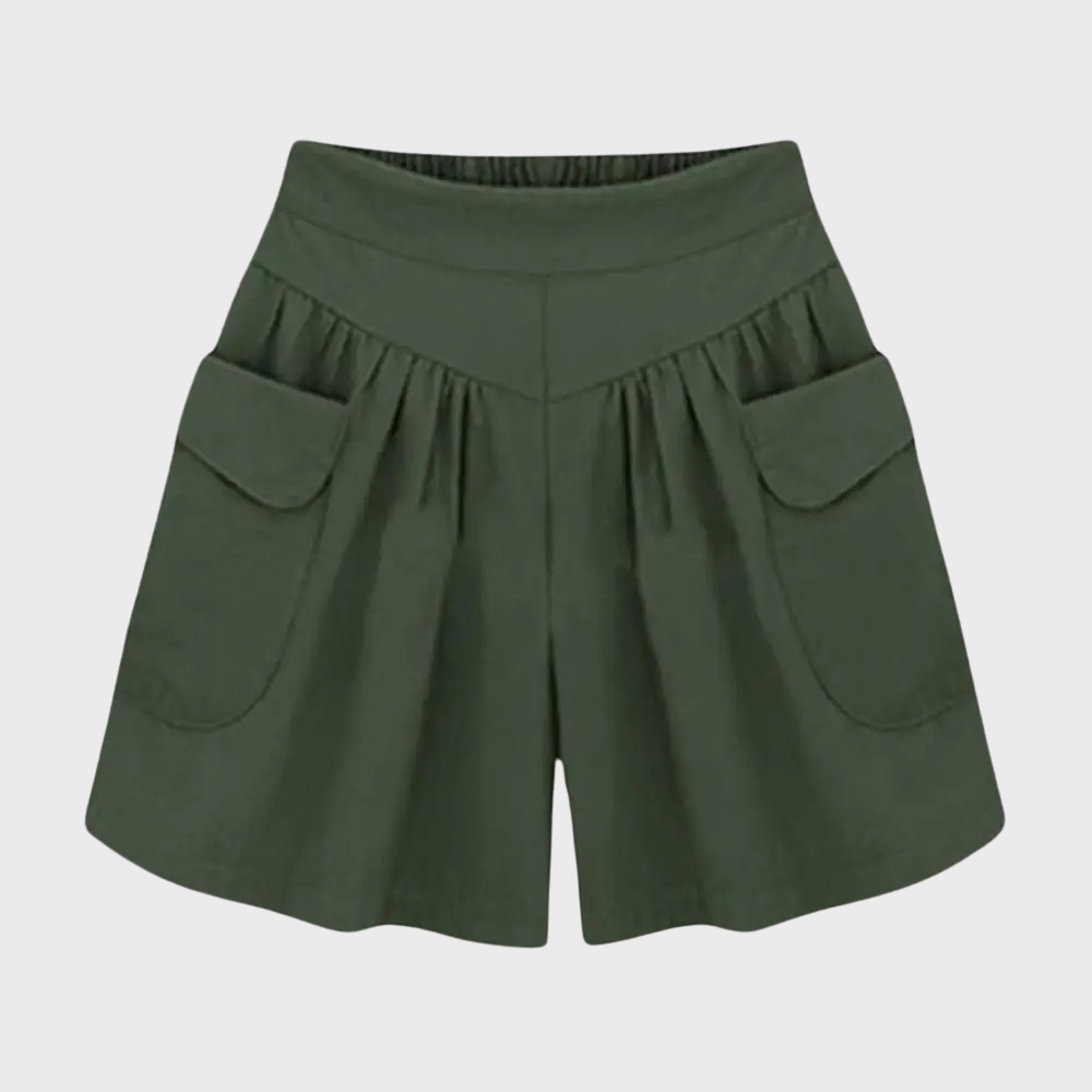 Variant image for Damen Shorts Armeegrün Größe M 96% Spandex - Kurze Hosen für Damen, Bequeme Shorts für Freizeit und Sport-1