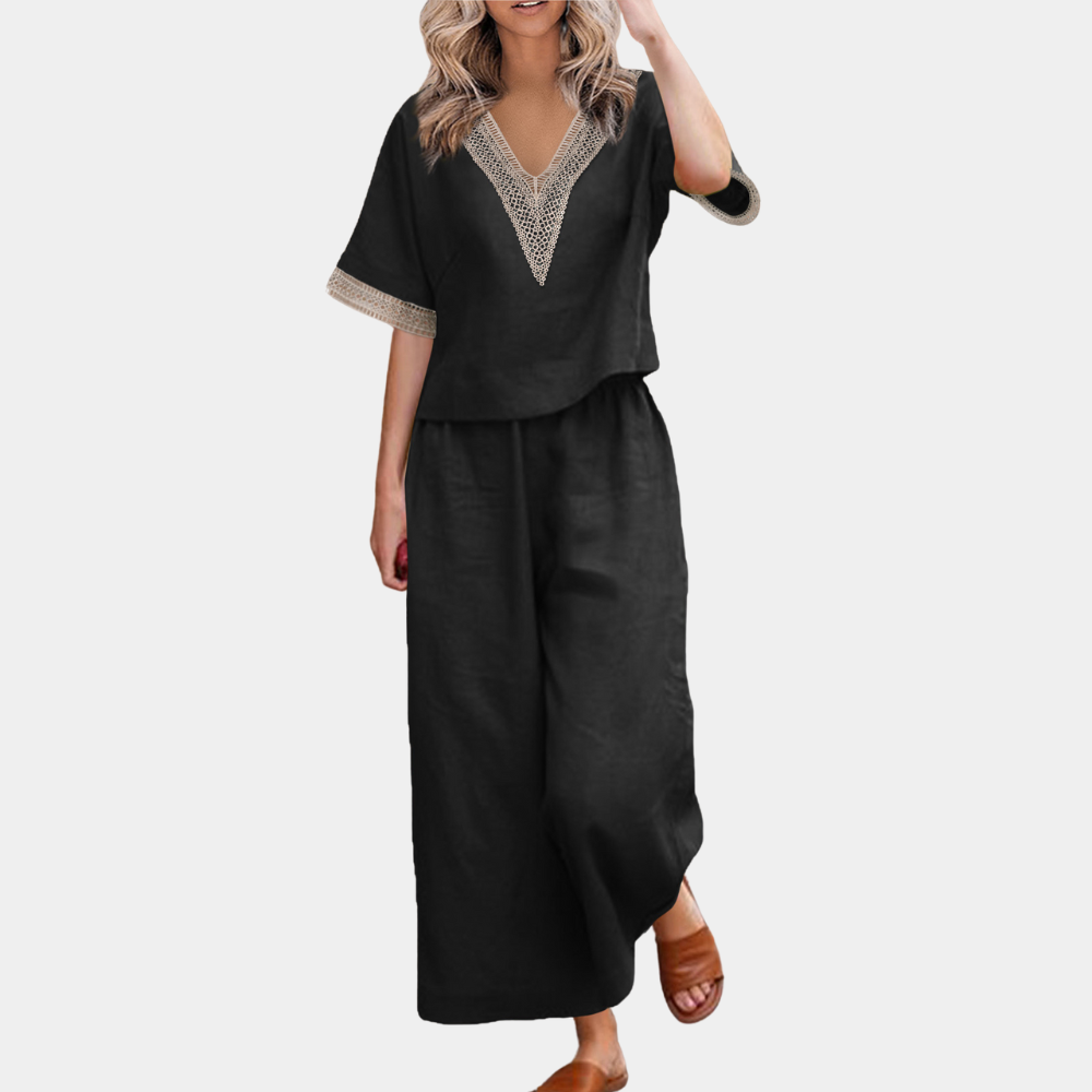 Variant image for Damen Zweiteiliges Set Schwarz Größe M Polyester-19