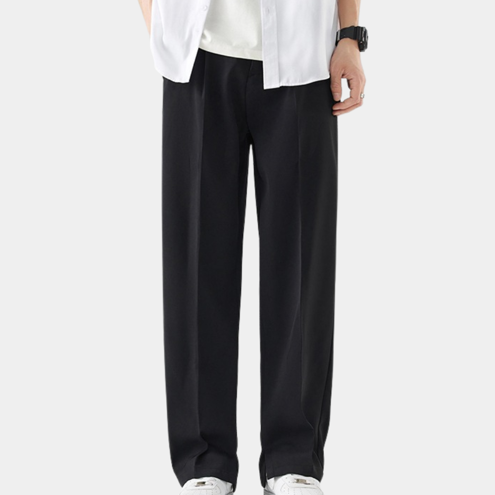Variant image for Herren Hose Schwarz Größe L Baumwolle - Casual Hosen für Herren mit Elastischem Bund-1