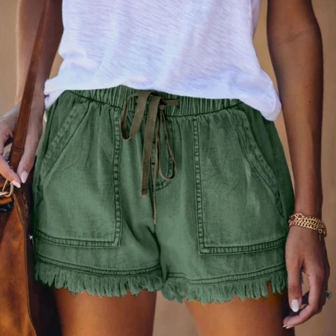 Variant image for Kurze Hosen Damen Blau Größe M Denim - Bequeme Shorts für Damen mit Elastischem Bund und Seitentaschen-6