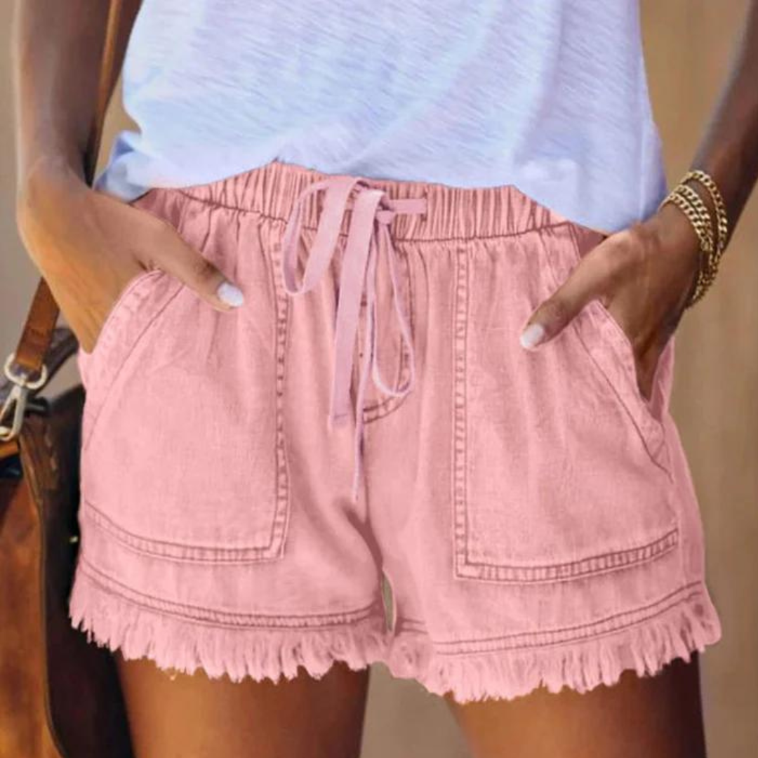 Variant image for Kurze Hosen Damen Blau Größe M Denim - Bequeme Shorts für Damen mit Elastischem Bund und Seitentaschen-16