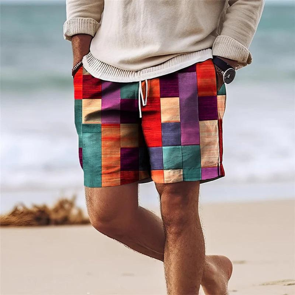 Variant image for Männer Badehosen Blau Größe M Polyester - Bequeme Schwimmshorts für Herren mit Elastischem Bund und Taschen-1