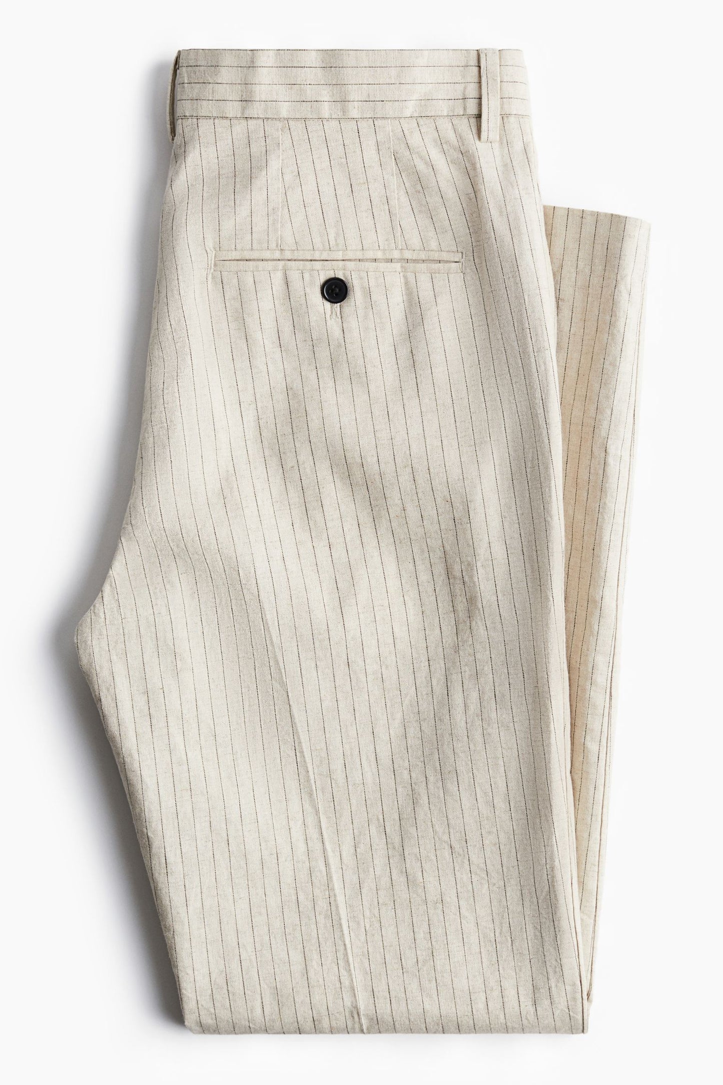 Chino-Hosen mit geradem Bein aus Baumwolle und Leinen