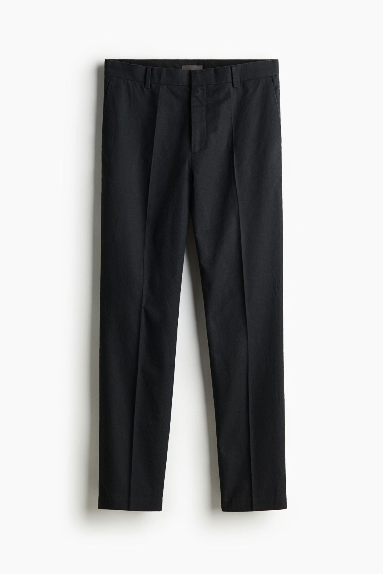 Chino-Hosen mit geradem Bein aus Baumwolle und Leinen