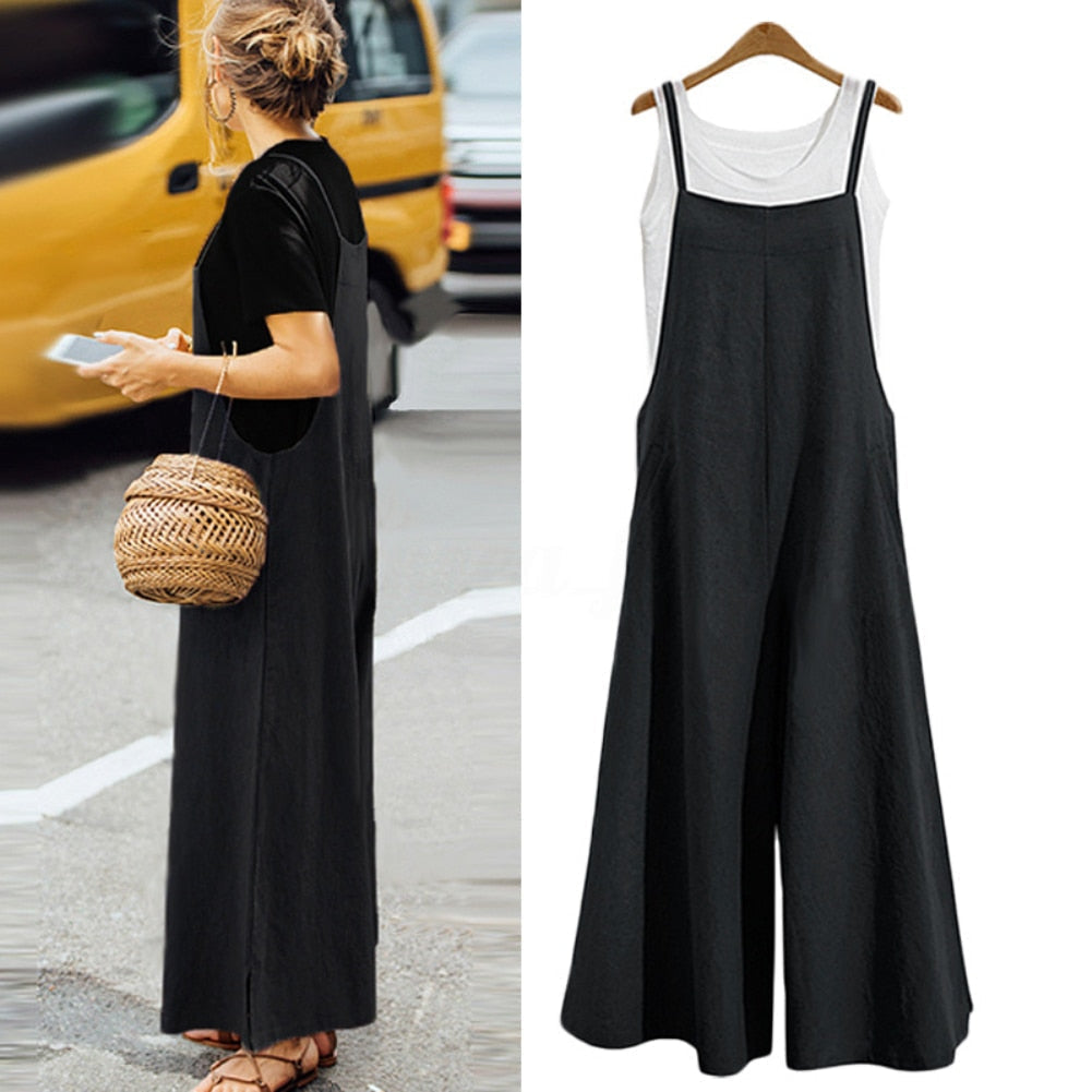 Beatrix | Dam Jumpsuit Hängselbyxor-look för damer