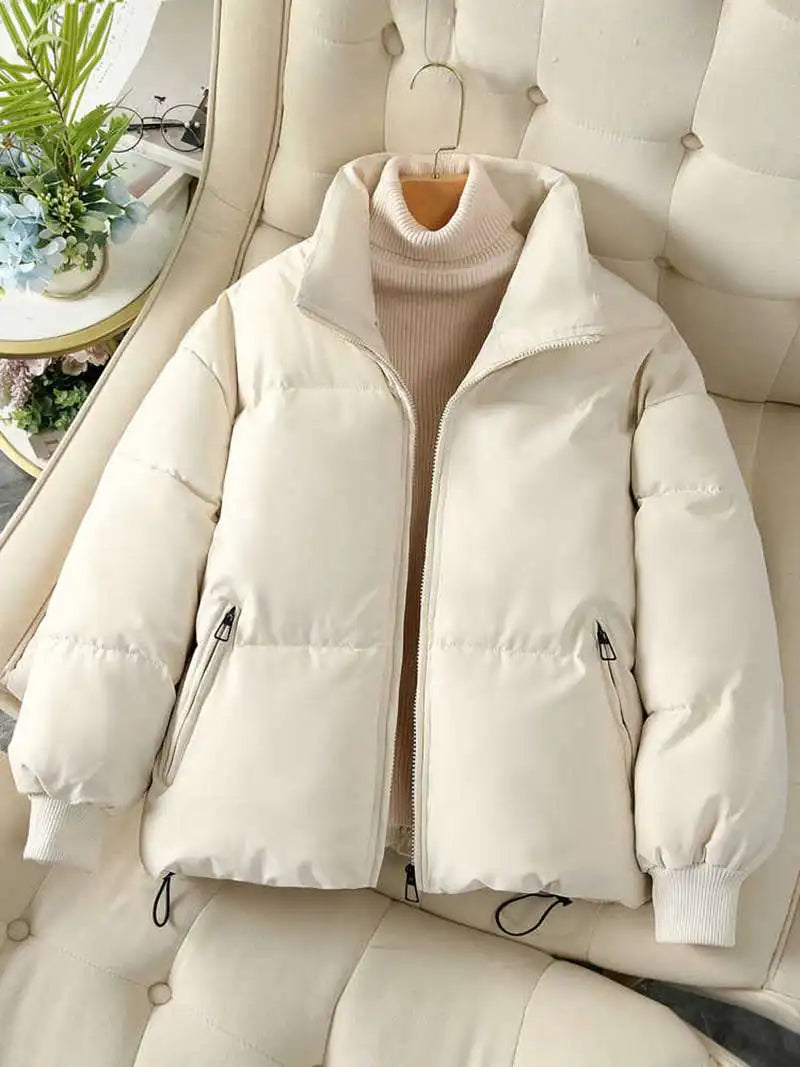 Women's cotton jacket short style with zipper