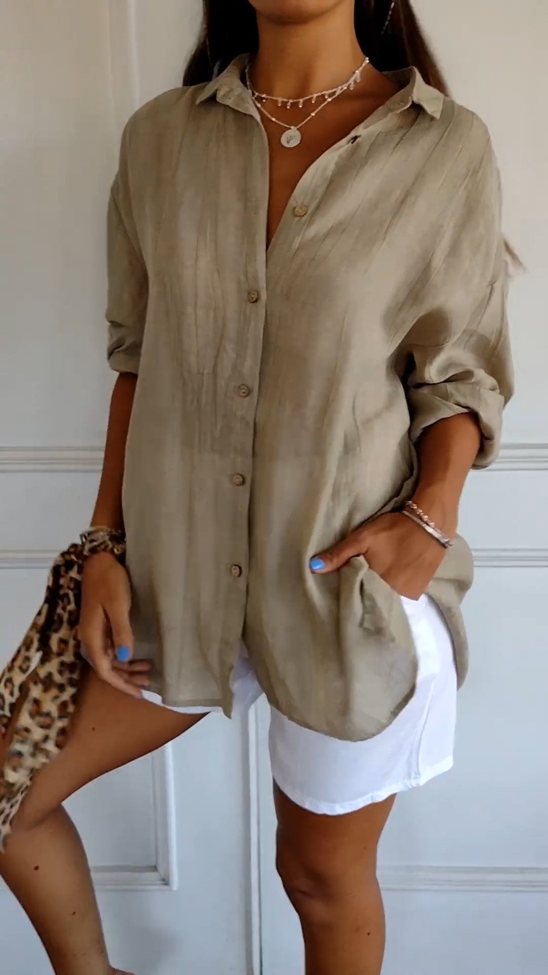 Damen Button Down Hemd aus Baumwolle