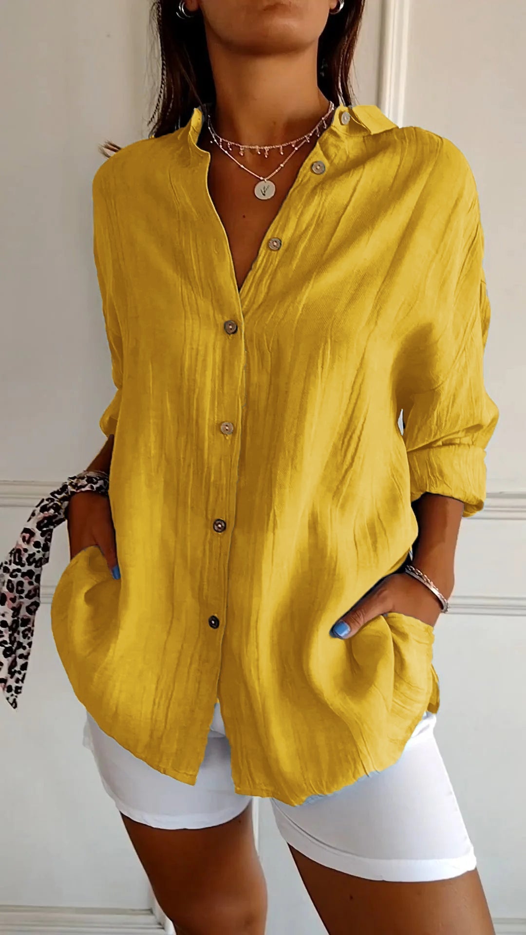 Damen Button Down Hemd aus Baumwolle
