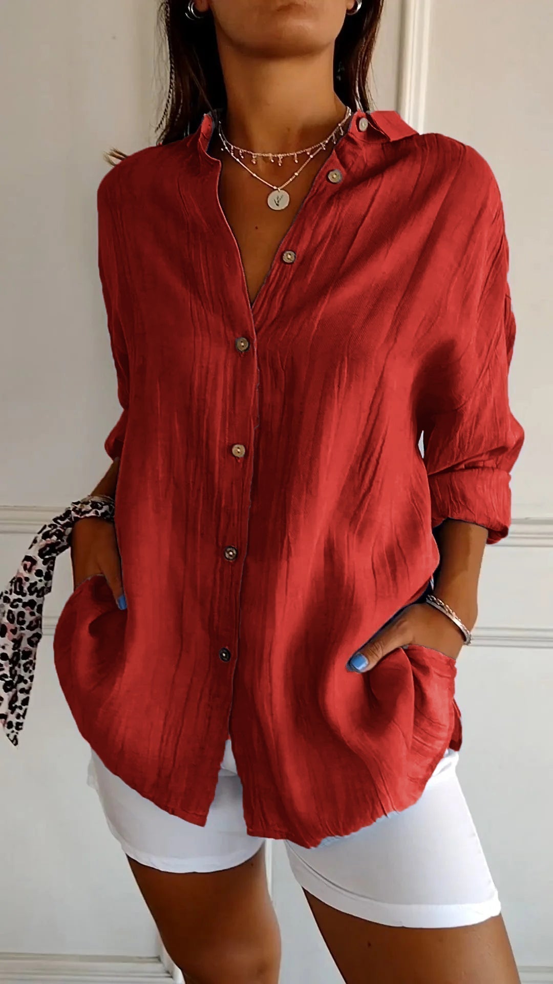 Damen Button Down Hemd aus Baumwolle