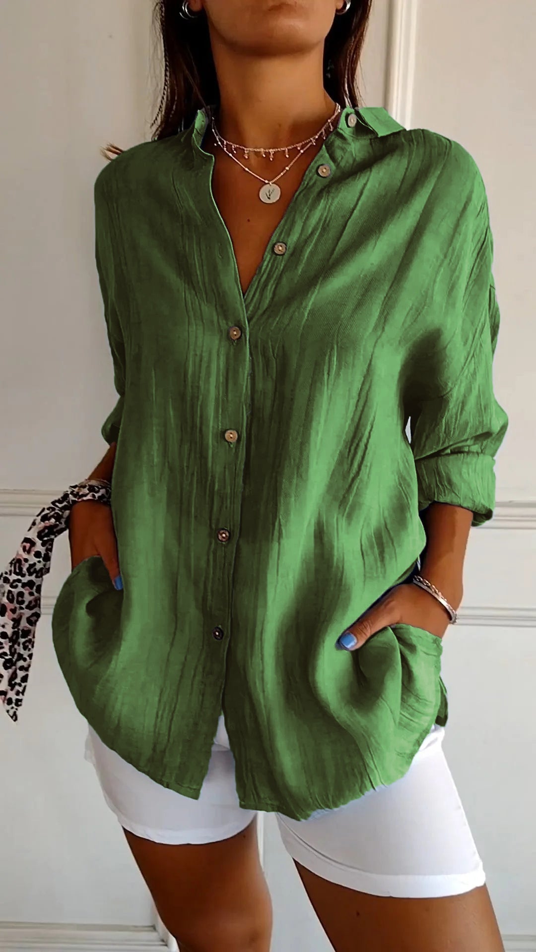 Damen Button Down Hemd aus Baumwolle