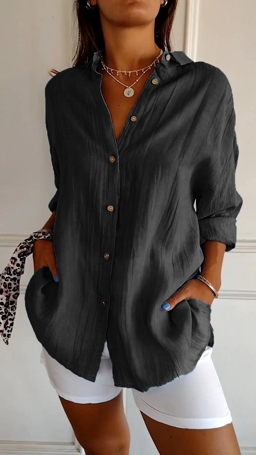 Damen Button Down Hemd aus Baumwolle