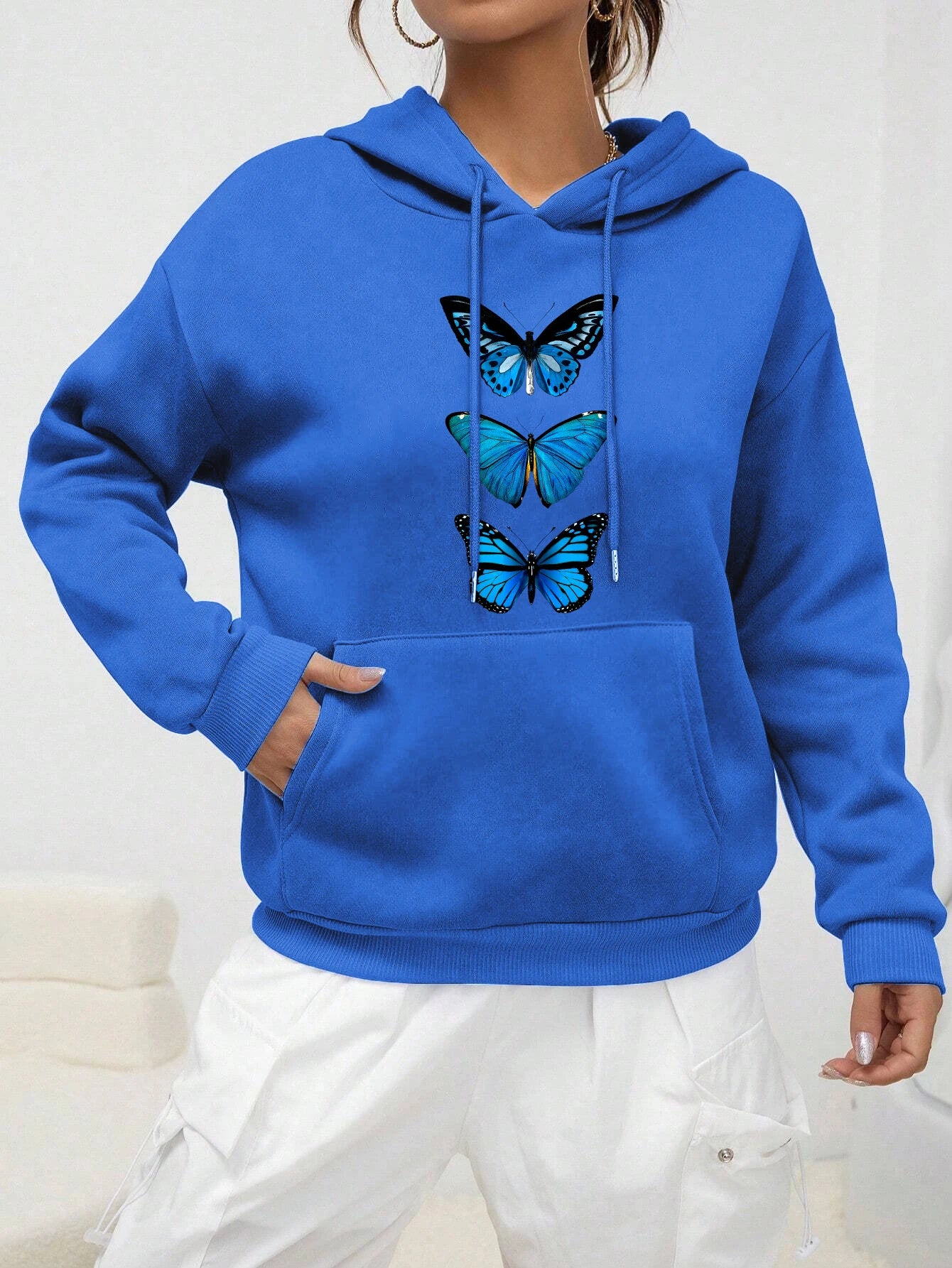 Damen Hoodie mit Schmetterlingsdesign