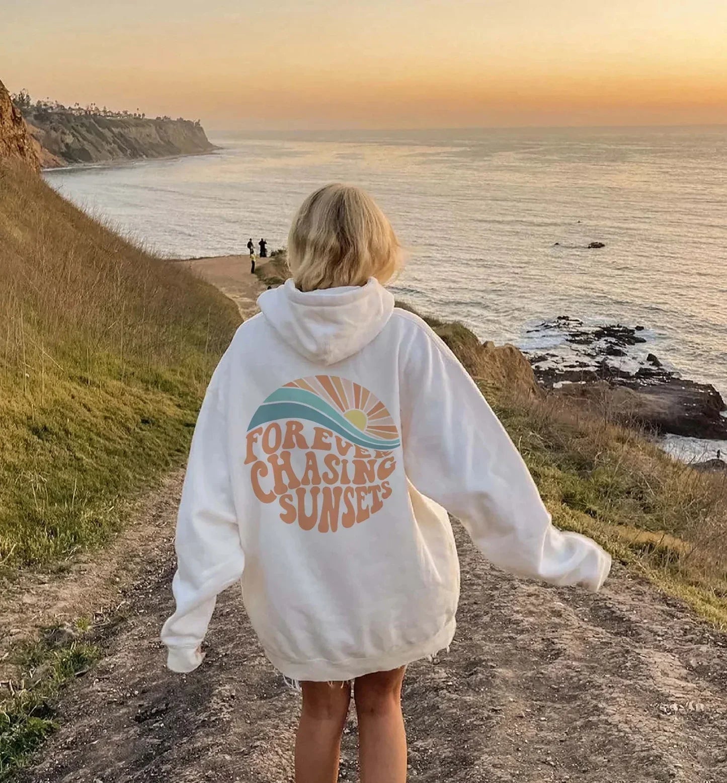 Damen Hoodie Forever Chasing Sunsets