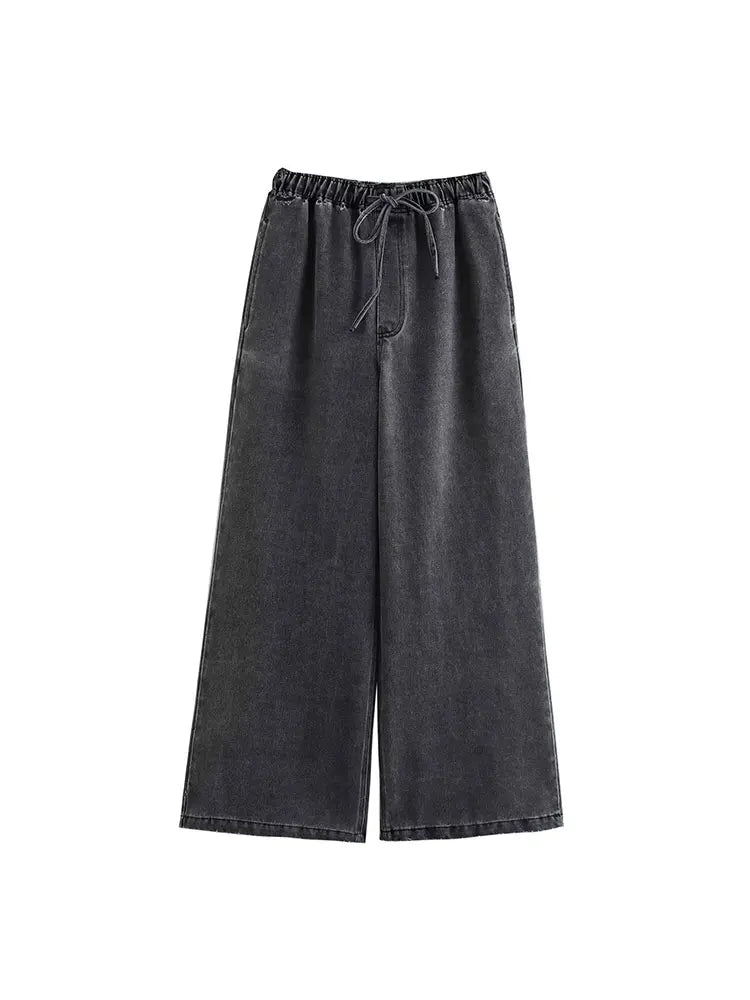 Damen Set mit Turn-down Kragen und Hoher Taille