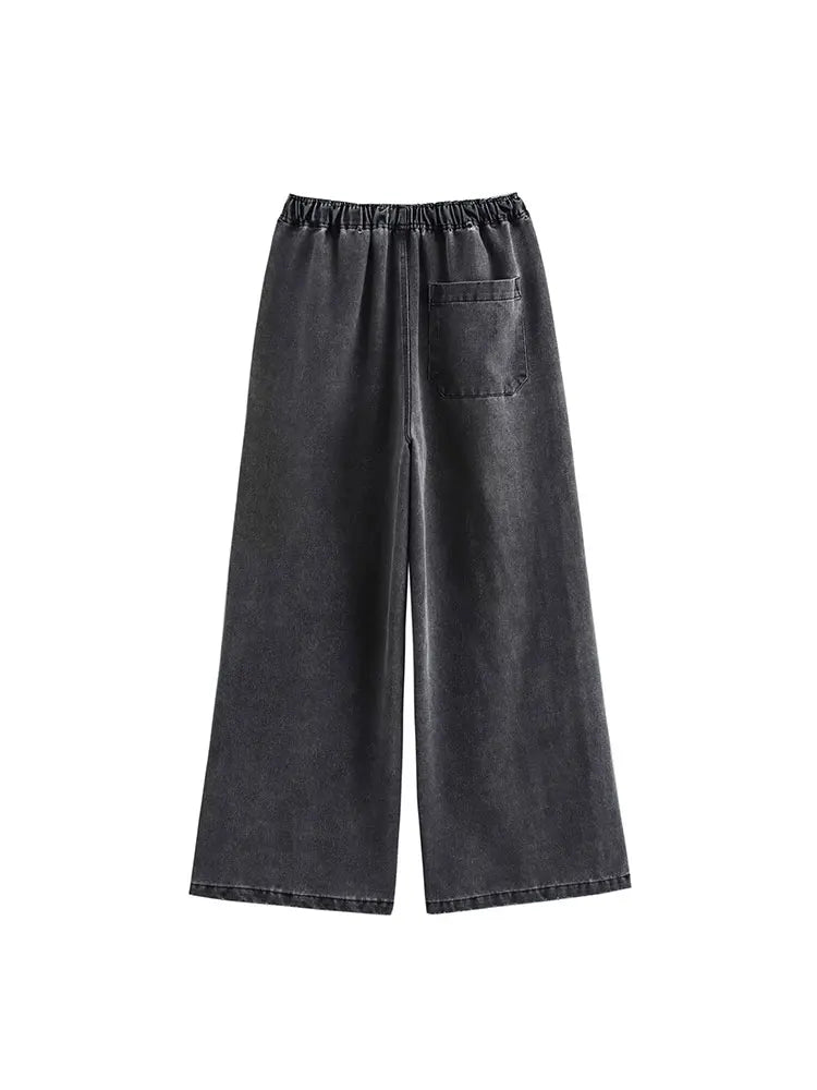 Damen Set mit Turn-down Kragen und Hoher Taille