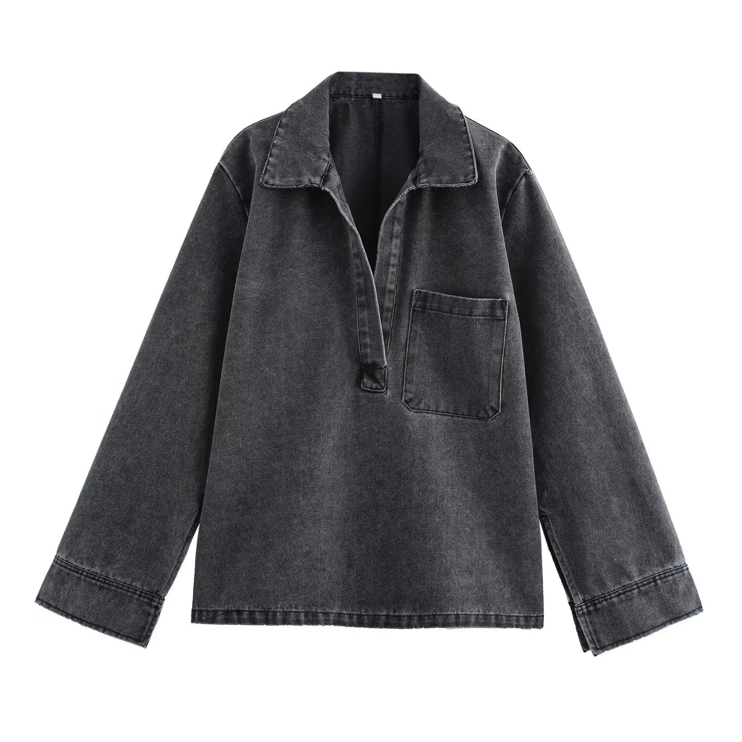 Damen Set mit Turn-down Kragen und Hoher Taille