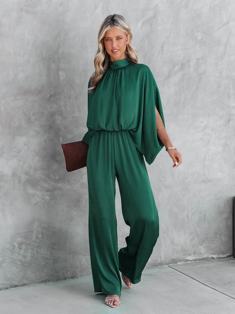 Damen Jumpsuit für Hochzeit mit Trendigem Kragen