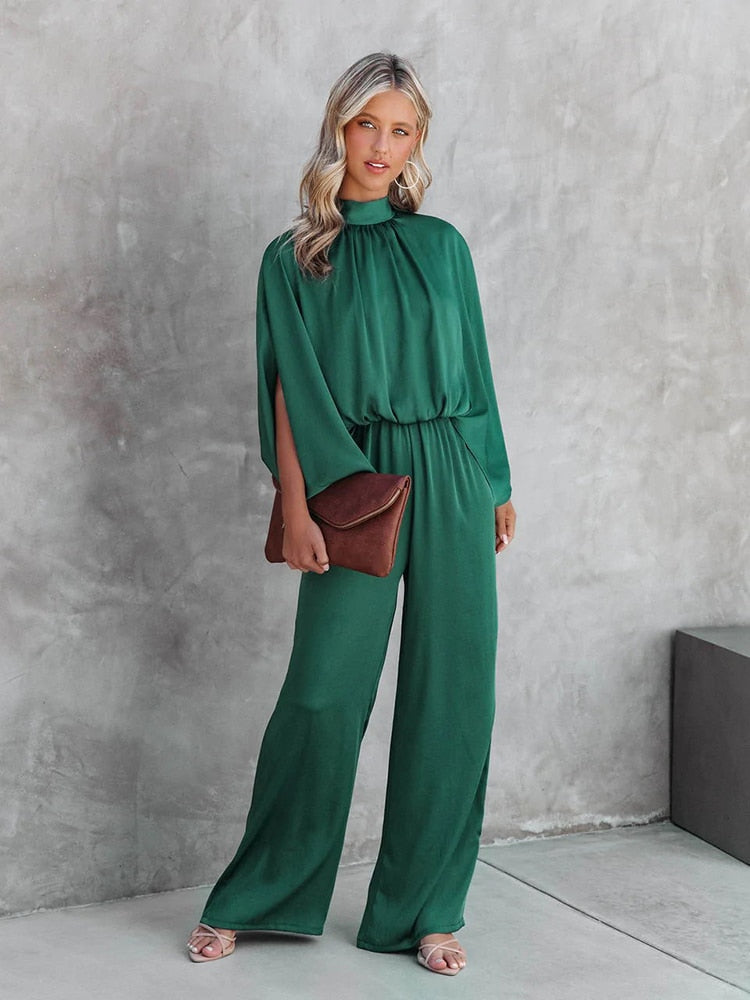 Damen Jumpsuit für Hochzeit mit Trendigem Kragen