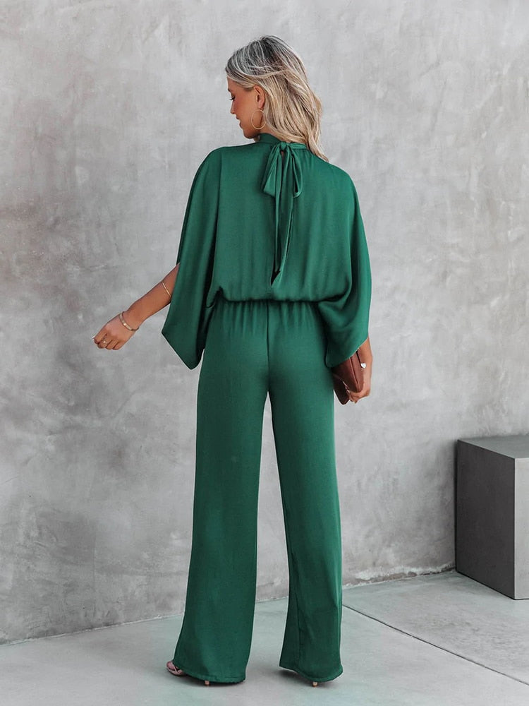Damen Jumpsuit für Hochzeit mit Trendigem Kragen