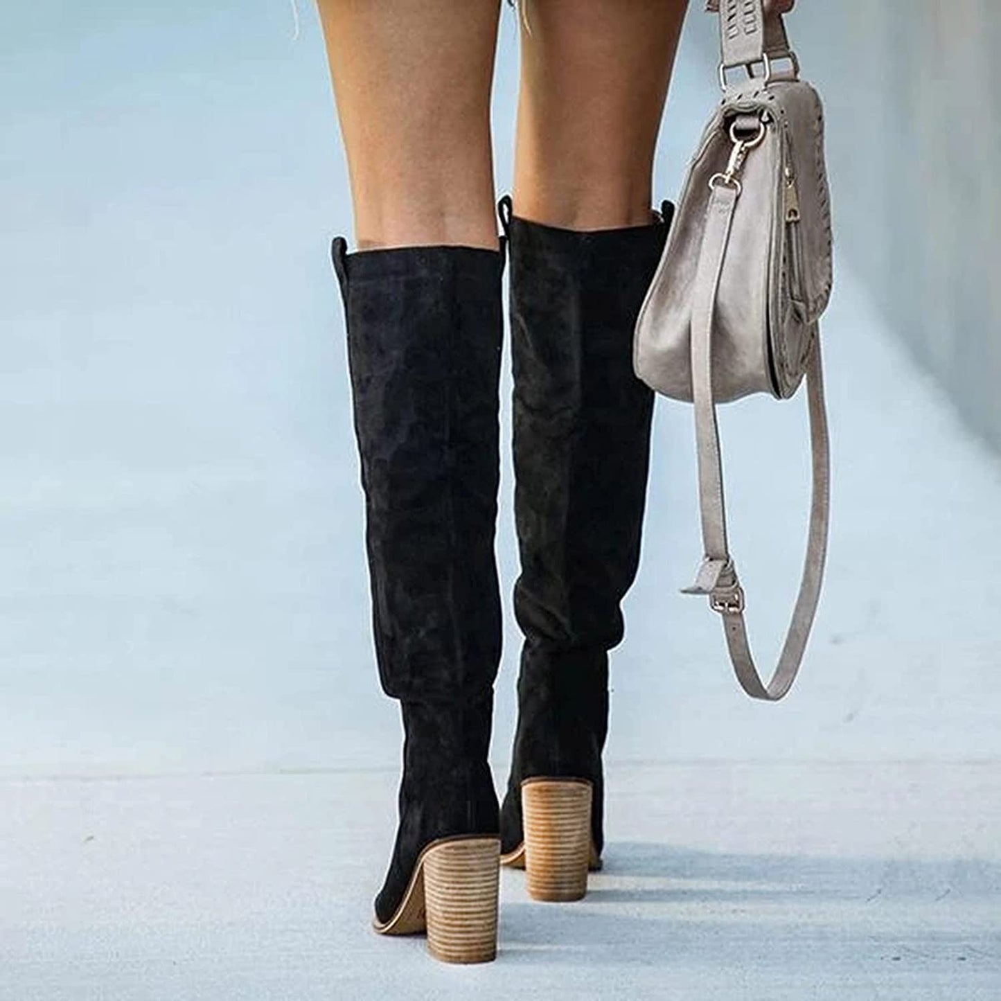Damen Kniehohe Stiefel