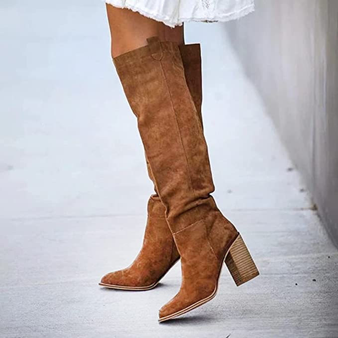 Damen Kniehohe Stiefel