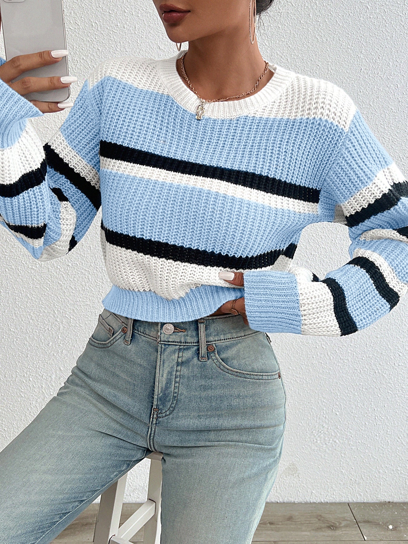 Damen Langarm Pullover